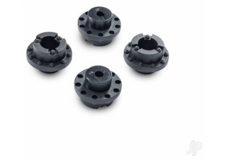 Slate-Grey Monster Truck Wheel Hub Covers (4)