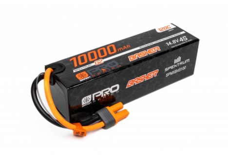 Spektrum 14.8V 10000mAh 4S 120C Smart G2 Pro Basher LiPo Battery IC5 SPMXB4S100