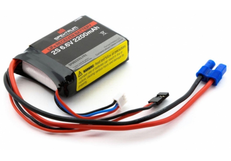 Spektrum 2200mAh 2S 6.6V LiFe RC Receiver Battery SPMB2200LFRX