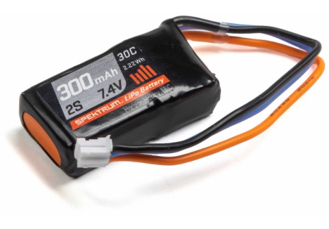 Spektrum 7.4V 300mAh 2S 30C LiPo Battery PH SPMX3002S30