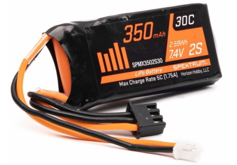 Spektrum 7.4V 350mAh 2S LiPo Battery with PH 2.0 Connector SPMX3502S30
