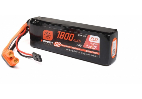 Spektrum Smart G2 ECU LiFe Battery 3S 11.1V 1800mAh 10C IC3 O-SPMX-1059