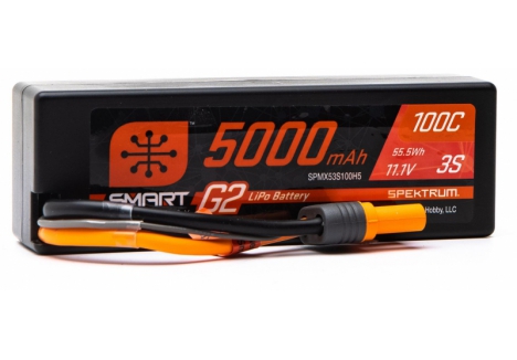 Spektrum Smart G2 Hardcase LiPo Battery 3S 11.1V 5000mAh 100C SPMX53S100H5