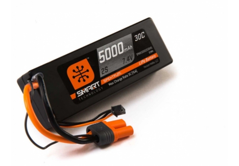 Spektrum Smart LiPo Battery 5000mAh 2S 7.4V 30C Hardcase IC5 SPMX50002S30H5