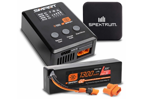Spektrum Smart Powerstage Bundle 1300mAh 3S 11.1V LiPo Battery O-SPMXPSS315I