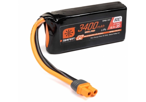 Spektrum Trail Pro 3400mAh 3S 11.1V 50C SMART G2 LiPo Battery OSPMX1047