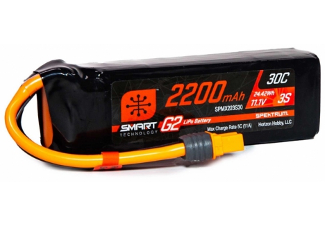 SPM 2200mAh 3S 11.1V SMART G2 30C IC3 O-SPMX223S30
