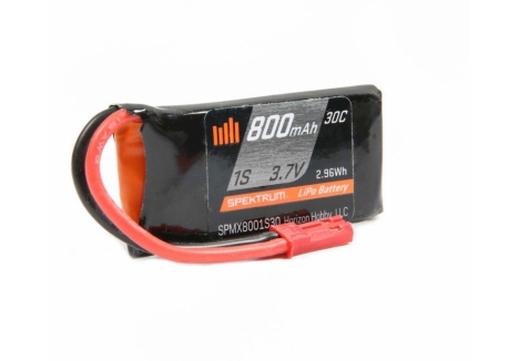 SPM 800mAh 1S 3.7V 30C LiPo Battery; JST O-SPMX8001S30