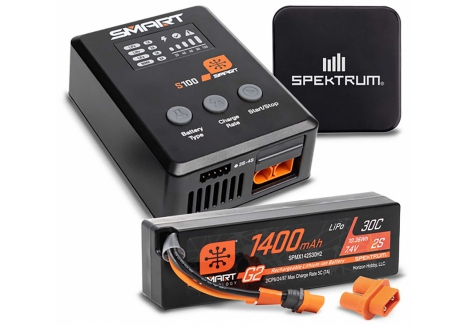 SPM Smart Powerstage Surface Bundle: 1400mAh 2S 30C LiPo Battery O-SPMXPSS215I