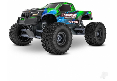 Stampede 1:10 2WD RTR Monster Truck, Green (+ TQi Sport 2-ch, VX3, V3200, Clipless Body)
