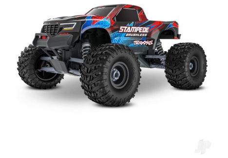 Stampede 1:10 2WD RTR Monster Truck, Red (+ TQi Sport 2-ch, VX3, V3200, Clipless Body)