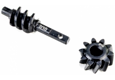 Steel Ring/Pinion Worm Gear, 2/10T, Axle: SCX30