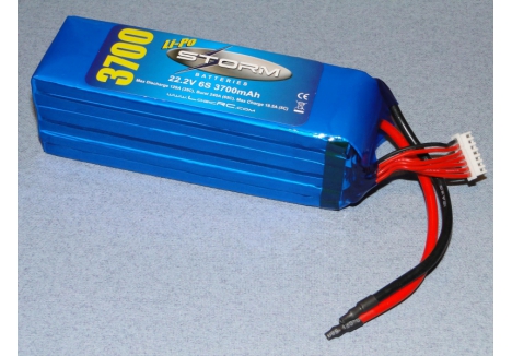 Storm 6S 22.2V 3700mAh 35C LiPo Battery RC O-ST-6S35C3700