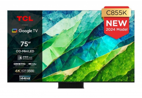 TCL 75" QLED HDR Premium Google TV – Model 75C855K