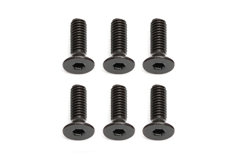 Team Associated 2.5x8mm FHCS Flat Head Cap Screws Pack of 10 AS31448