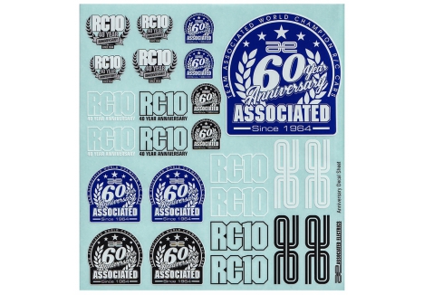 Team Associated Anniversary Decal Sheet RC Car Decals AS97151