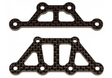 TEAM ASSOCIATED APEX 2 FT TOP PLATES, CARBON FIBRE AS31848