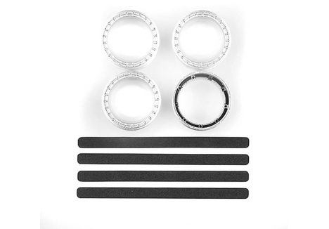 TEAM ASSOCIATED DC10 FT ADJ. WHEEL RIM, WHITE (4) AS72244