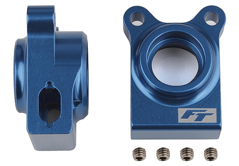 Team Associated Factory Team B74.1 Rear Hubs Blue Aluminium AS92270