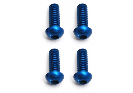 Team Associated Factory Team M2x6 BHCS Blue Aluminium Screws Pack of 4 AS8546
