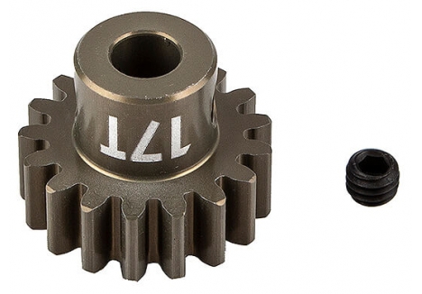 Team Associated FT Pinion Gear 17T Mod 1 5mm Shaft Hard Anodised Aluminium AS89599