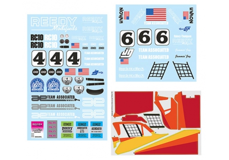 Team Associated Jay Halsey WC Decal Sheet for RC10 AS6398