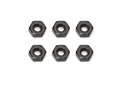 Team Associated M3 Nuts Black Pack of 6 AS91477