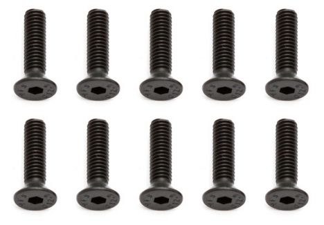 Team Associated M4 x 16mm Flat Head Cap Screws Pack of 10 AS81263
