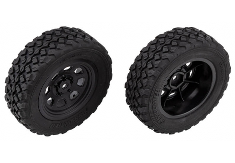 Team Associated Pro2 LT10SW Front Wheels and Tyres Mounted AS72113