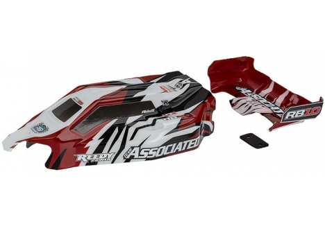Team Associated RB10 1/10 RC Buggy Body Wing Red AS72020