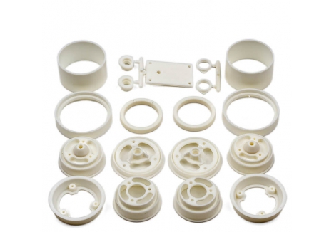 Team Associated RC10 Wheels Front and Rear White AS6643