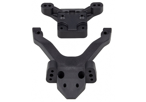 Team Associated RC10B6.4 FT Carbon Top Plate Ballstud Mount Angled AS91972