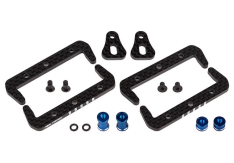 Team Associated RC10B7 FT Battery Mount Set Carbon Fibre AS92482