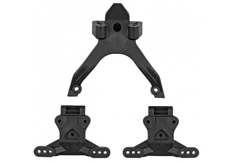 Team Associated RC10B7.1 Top Plate and Ballstud Mount Carbon Assembly AS92586