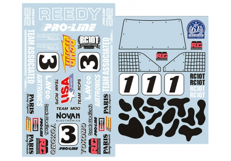 Team Associated RC10T Cliff Lett Team Moo Decal Set Graphics AS7834