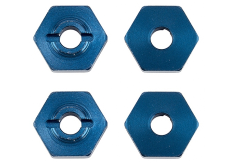 Team Associated Reflex 14B 14T Factory Team Wheel Hexes Blue Aluminium AS21562