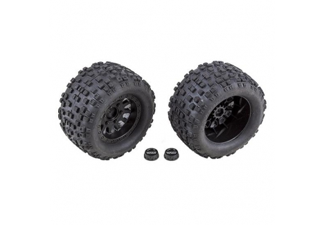 Team Associated Rival MT10 Method Wheels Tyres Black AS25841