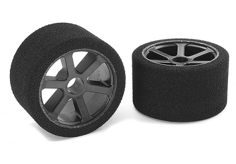 Team Corally Attack Foam Tyres 1/12 Circuit 32 Shore Magenta Front Carbon Rims C-14720-32
