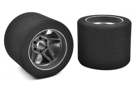 Team Corally Attack Foam Tyres 1/8 Circuit 32 Shore Rear Carbon C-14719-32