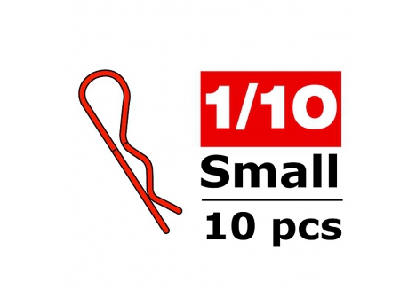 Team Corally Body Clips 45 Bent Small Red 10 Pack 1/10 1/12 RC Cars C-35101