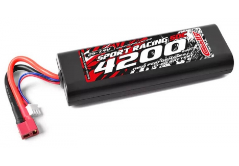 Team Corally Power Racing 50C LiPo Battery 4200mAh 2S 7.4V T-Plug C-49024-D