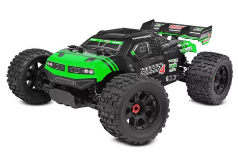Team Corally Punisher 4 1/10 4WD Brushless RC Monster Truck RTR Green C-00292-G