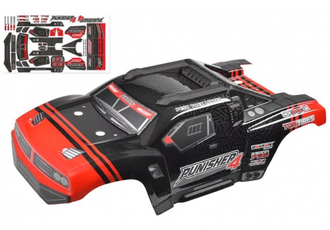 Team Corally Punisher 4 1/8 Polycarbonate RC Body Painted C-00180-1329-5