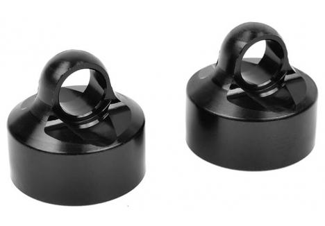 Team Corally Shock Cap Aluminium Hard Anodised Black 2 Pcs C-00180-133