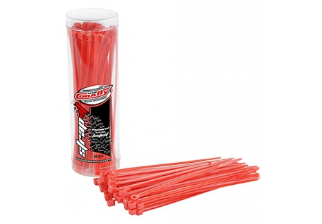 Team Corally Strap-it Cable Tie Wraps Red 2.5x100mm 50 Pack C-50500