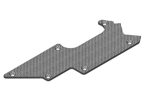 Team Corally Suspension Arm Stiffener Rear Right Graphite 3mm C-00180-237