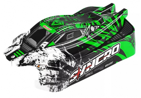 Team Corally Syncro 1/8 Polycarbonate RC Buggy Body Green Painted C-00180-1055-2G