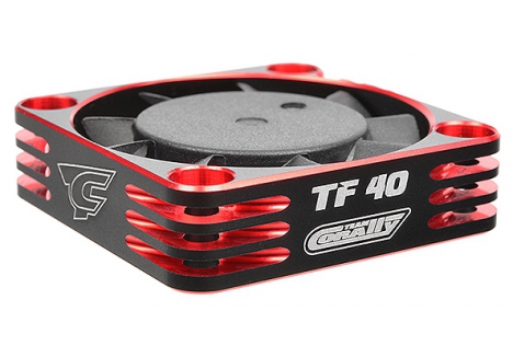 Team Corally Ultra High Speed Cooling Fan 40mm 2S LiPo Black Red C-53112-1