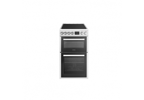 Teknix Ceramic Cooker Double Oven 50cm White TKED54W