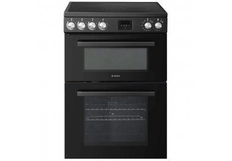 Teknix Ceramic Cooker Double Oven 60cm Black TKED64B 
